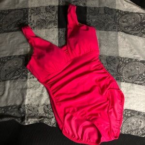 Swimsuit One Piece Hot Pink Size 12